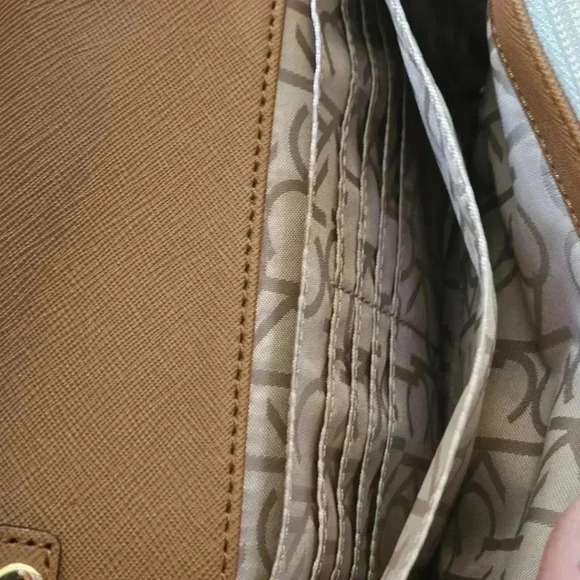 Calvin Klein Monogram Logo Convertible Clutch Crossbody Purse - Picture 9 of 11